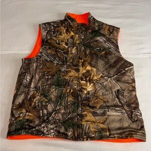 Men’s Redhead Realtree Camouflage/ Hunter Orange Reversible Hunting SZ Med EUC